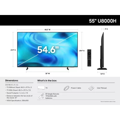 Samsung Crystal UHD 2026 UE55MU80HAUXXN - 55"